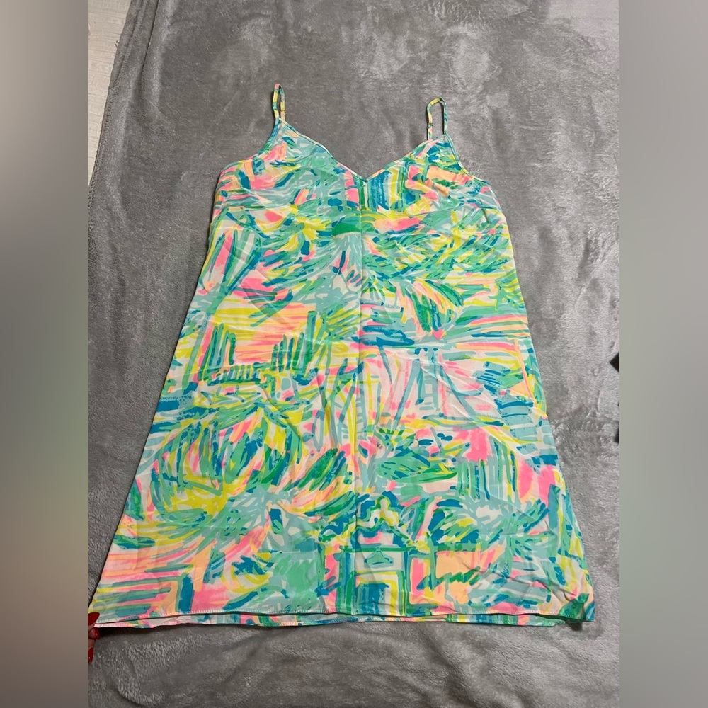 Lilly Pulitzer Lela Silk Spaghetti Strap Shift Dress